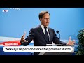 TERUGKIJKEN: persconferentie Rutte na ministerraad