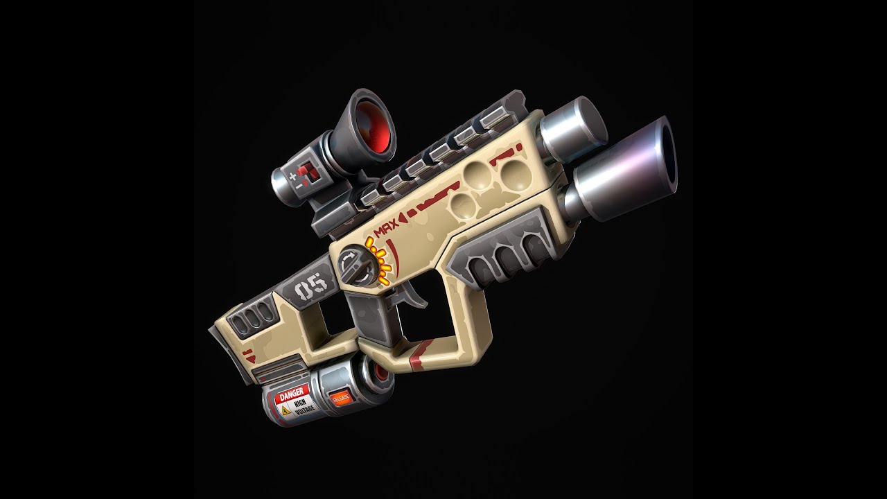 Stylized Laser SMG 3D Model