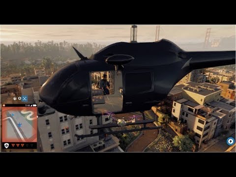 WATCH DOGS 2 PARKOUR TRICKS & STUNTS - CAN A QUADCOPTER GET INSIDE A HELICOPTER?!?! - FREE ROAM