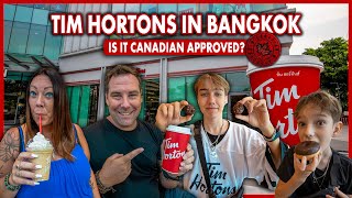 Canadians React to Tim Hortons in Bangkok Thailand!