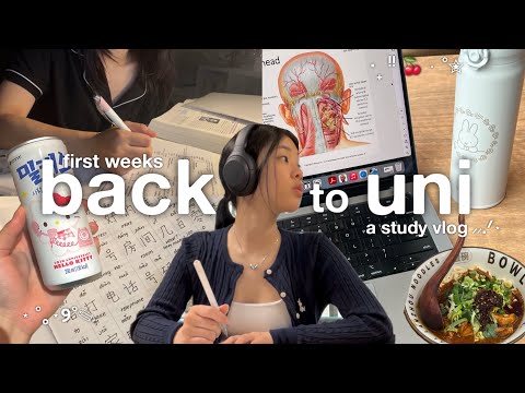 STUDY VLOG 🍃🍰 first week back at uni, dyeing my hair, picnics, XG concert and hanging with friends