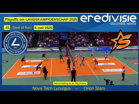 PlayOff 1 Lycurgus - Orion Stars (6 mei 2025) om kampioenschap 2025 Volleybal Heren, Big Points