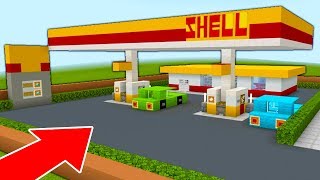 Minecraft Tutorial: How To Make A Shell Gas Statio