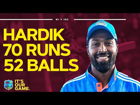 5 SIXES! | Hardik Pandya Hits 70 Runs off 52 Balls | West Indies v India | 3rd ODI