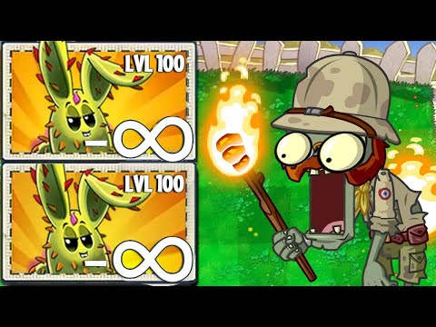 PvZ 2 Challenge - Every Plant POWER-UP Vs 100 Torchlight Zombies - Who Will Win?