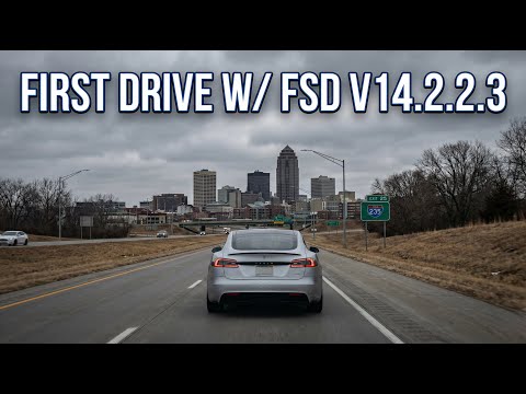 First Drive w/ FSD v14.2.2.3!