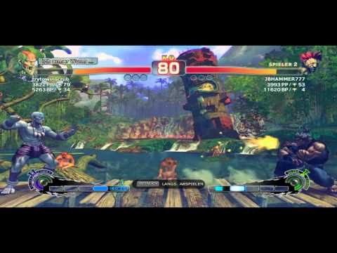 JBHAMMER777 (Akuma) Vs SFjosh124 (Deejay) trytowinscrub (Dhalsim) SSF4 AE