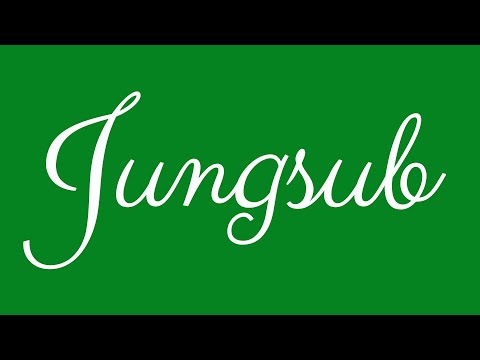 ✎ Jungsub ✎ English Cursive Handwriting Tutorial