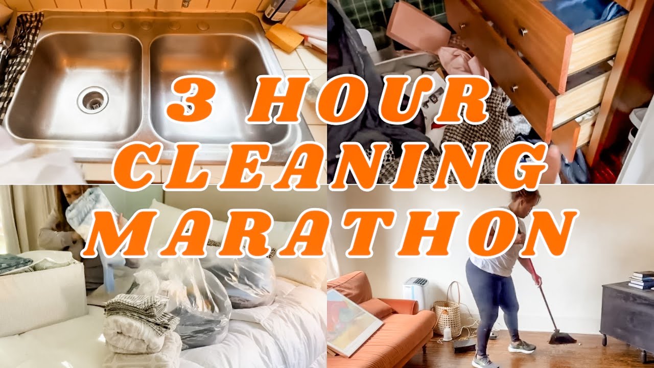 EXTREME CLEAN WITH ME MARATHON 🏡 DECLUTTERING AND ORGANIZING 📦✅ 3 HOURS OF CLEANING MOTIVATION✨