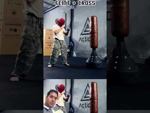 Learn Feint + Cross step by step 🥊…. #mma #karete #martialarts