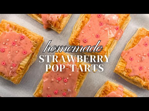 How to make "Strawberry Pop-Tarts" (with Puff Pastry) 🍓🥐