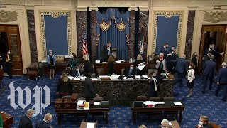 Senators escorted out of chamber as Trump protesters storm building