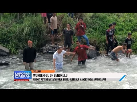 Angkat Potensi Wisata Lubuk Sandi, Gub Mandi di Sungai 