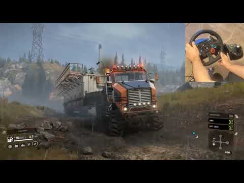 Transporting an Oversized Construction Rig Semi-Trailer ⚠️Oshkosh Power⚠️ | Logitech G29