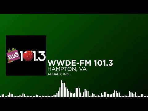 WWDE-FM Hampton, VA "101.3 2WD" Legal ID [Christmas Music](11/16/24)
