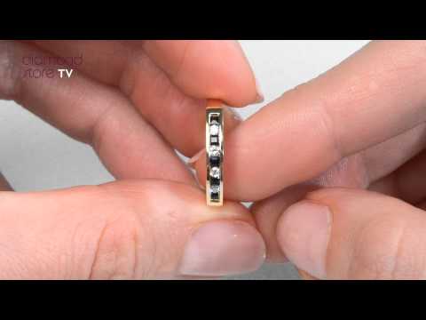 N4384-Diamond & Sapphire Half Eternity Ring In 18K Gold