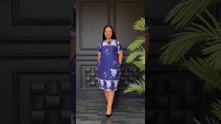 Elegance African Short Khanga Shift Dress style #zamakalefashion #africanclothing #africanstyle