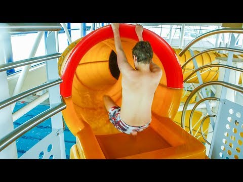 Letnany Lagoon - Yellow Waterslide | Tobogán žlutý Onride POV