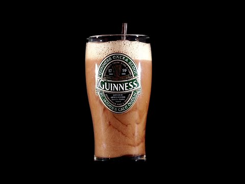 Pour a can of Guinness. The perfect pint.