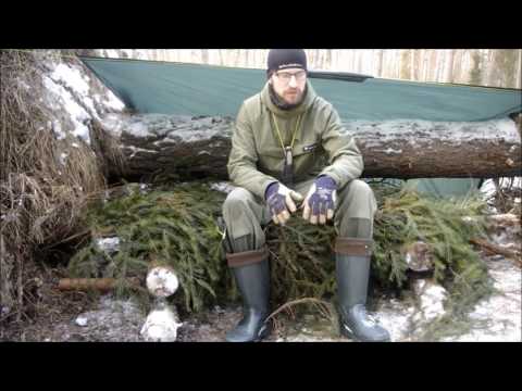 Biwak zimowy solo -12'C - bez śpiwora. Bushcraft i Survival