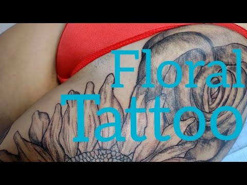 Floral Tattoo  whip shading  Leo Colin tattoo