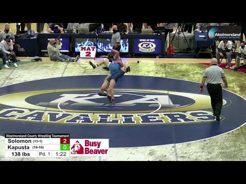 WSN Classic: WCWT Finals: 138 lb Finn Solomon (Franklin Regional) - Lucas Kapusta (Hempfield) WSN