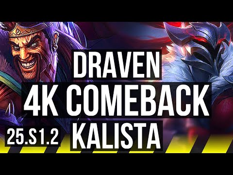 DRAVEN & Renata Glasc vs KALISTA & Thresh (ADC) | 77% winrate, 4k comeback | KR Master | 25.S1.2