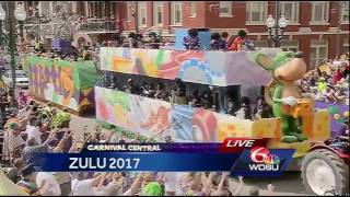 &#39;Friends of Zulu&#39; roll past Gallier Hall for 2017 parade!