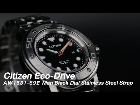 Citizen Eco Drive AW1531-89E Men Black Dial Stainless Steel Strap-1