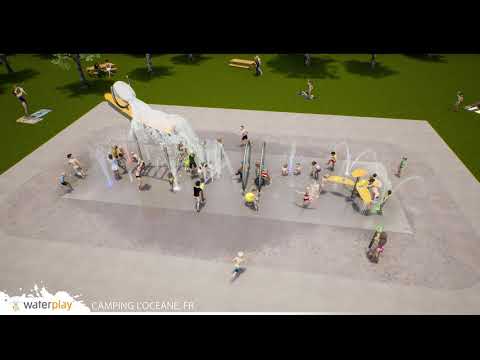 Camping l'Océane, aire de jeux aqualudique.