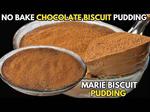 Easy Chocolate Pudding Recipe | Marie Biscuit PuddingJust 10 Mins | No Bake No Egg Chocolate Pudding