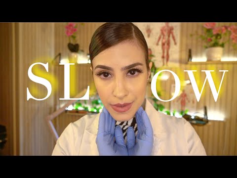 ASMR SLOWEST Chiropractic Exam 😴 SOOTHING Manual Therapy & Neck Cracking ⛈️ Thunderstorm *Option*