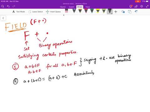 Lecture 1: Linear Algebra ( what is a FIELD ?)