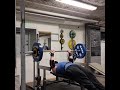 150kg bench press with close grip 6 reps for 3 sets easy,legs up