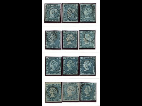 41. Blue Mauritius POST PAID 2 Pence rare stamps by Radek Novak