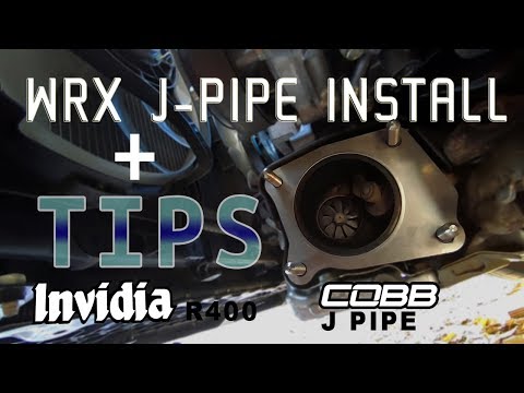 J Pipe Install on WRX. Tips on not breaking studs.Best sound from Turboback exhaust.