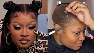 GRWM Widow’s Peak Wig Install + Cheetah Makeup // WowAfrican Kinky Straight HD Lace