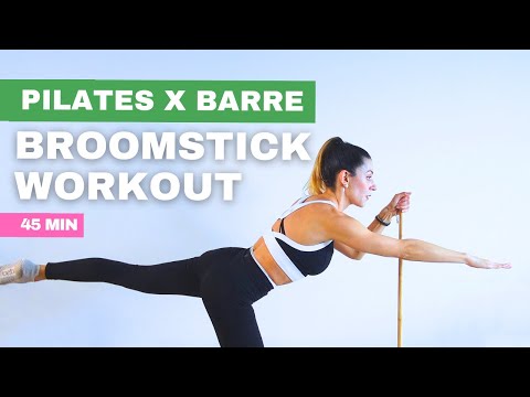 45-Minute Pilates Barre – Full Body Workout at Home (with stick)