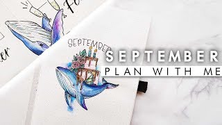 PLAN WITH ME September 2018 | Whale Bullet Journal Setup