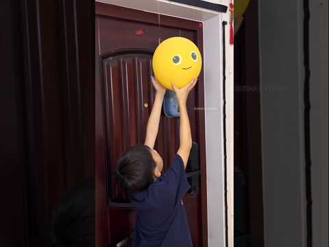 Boy Surprise His brother With Balloons 😍😲 ~ #shorts 😺 cat