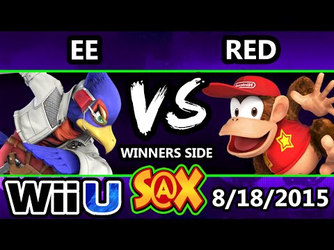 S@X 111 - FE | EE (Mario, Diddy, Falco) Vs. Red (Diddy Kong) SSB4 Tournament - Smash Wii U - Smash 4