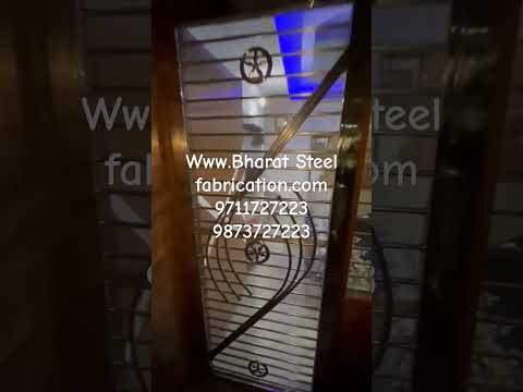 Polished stainless steel jali door, for home