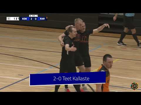 Coolbet saaliliiga 1/4-finaal: JK Kohila - Narva United FC 2:1 (26.03.2022)