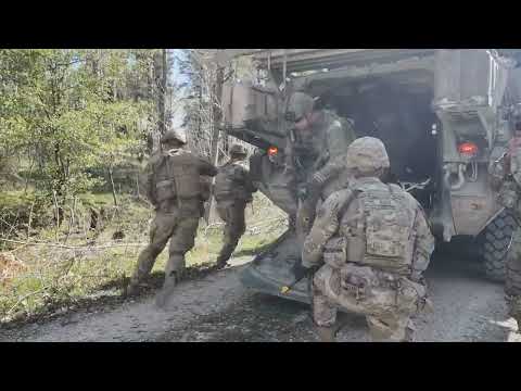 Soldiers of 'Ghost Troop' 2nd Cavalry Regiment in Bavaria, Germany