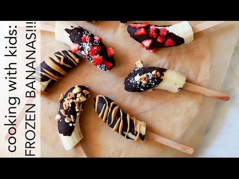chocolate covered frozen bananas (healthy, vegan, gluten free, no refined sugar)