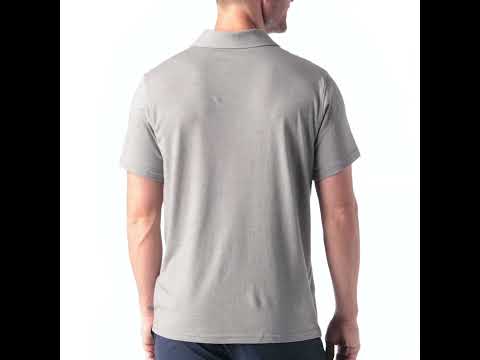 Men's Short Sleeve Polo col. Grey | Smartwool®