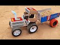How To Make A Match Box Tractor With Trolley At Home DC Motor Match Box Tractor Using Match Box