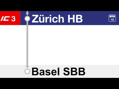 SBB Ansage - Begrüssung im IC3 nach Basel SBB in Zürich HB (D+E)