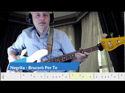 Negrita - Brucerò Per Te (Bass Cover) + Tabs