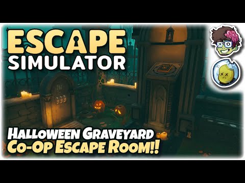 Halloween Graveyard Co-op Escape Room!! | Let's Play Escape Simulator | ft. @orbitalpotato